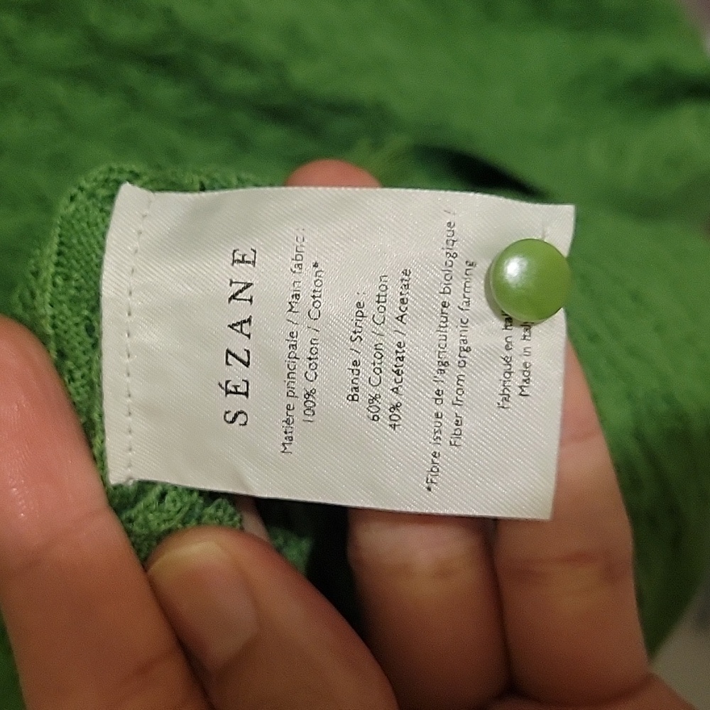 Sezane Adela 100% Organic Cotton Cardigan - Picture 7 of 10